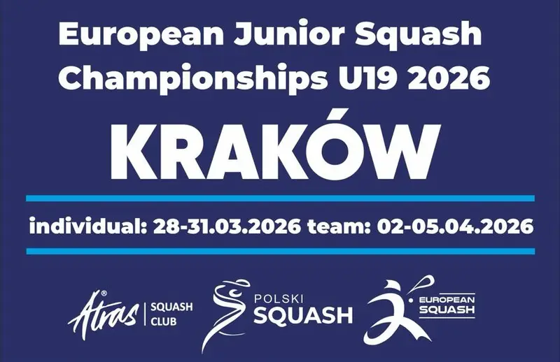 Plakat European Junior Squash Championships U19 2026